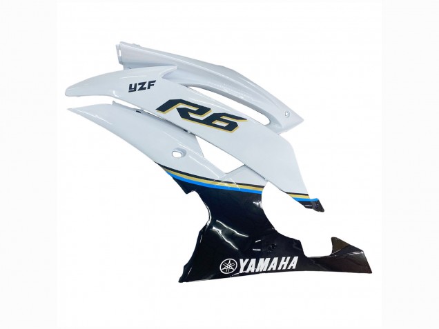 Carena Moto Yamaha YZF 600 R6 2008-2016 - Bianco Blu Nero Lucido