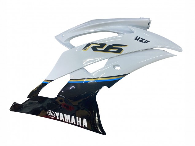 Carena Moto Yamaha YZF 600 R6 2008-2016 - Bianco Blu Nero Lucido