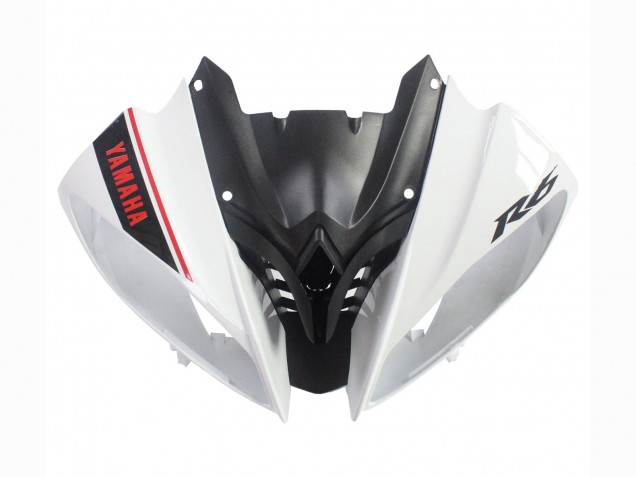 Carena Moto Yamaha YZF 600 R6 2008-2016 - Bianco Nero Opaco Rosso Decals