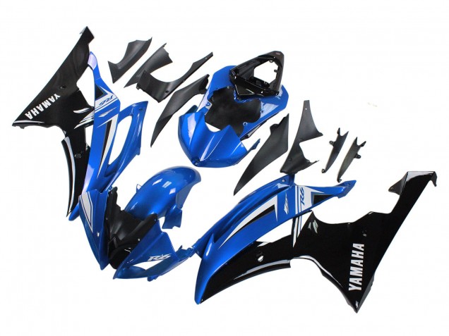 Carena Moto Yamaha YZF 600 R6 2008-2016 - Bianco Blu Nero Lucido