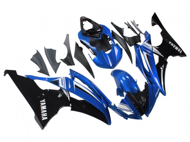 Carena Moto Yamaha YZF 600 R6 2008-2016 - Bianco Blu Nero Lucido