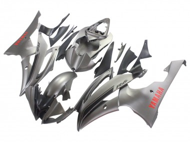 Carena Moto Yamaha YZF 600 R6 2008-2016 - Grigio Opaco Rosso Decals