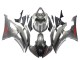 Carena Moto Yamaha YZF 600 R6 2008-2016 - Grigio Opaco Rosso Decals