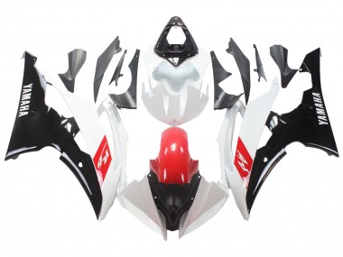 Carena Moto Yamaha YZF 600 R6 2008-2016 - Bianco Rosso Nero Lucido