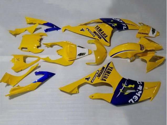 Carena Moto Yamaha YZF 600 R6 2008-2016 - Giallo Blu Cammello Motul Michelin