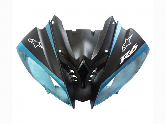 Carena Moto Yamaha YZF 600 R6 2008-2016 - Azzurro Chiaro Nero Opaco Petronas ENEOS