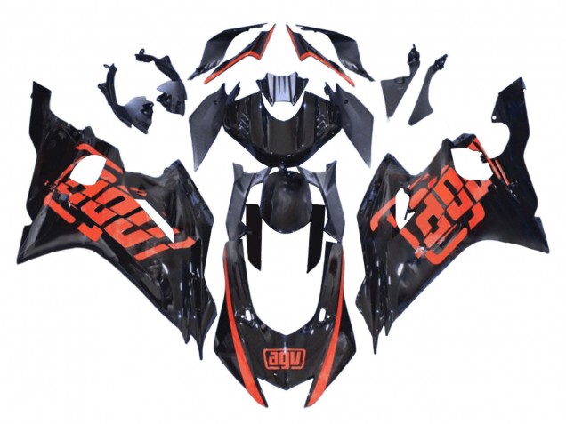 Carena Moto Yamaha YZF 600 R6 2008-2016 - Rosso Nero Lucido