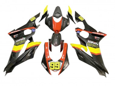 Carena Moto Yamaha YZF 600 R6 2008-2016 - Giallo Arancia Nero Fibra di Carbonio Stile