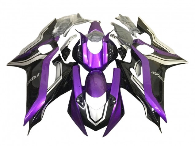 Carena Moto Yamaha YZF 600 R6 2017-2023 - Argento Viola Nero Lucido