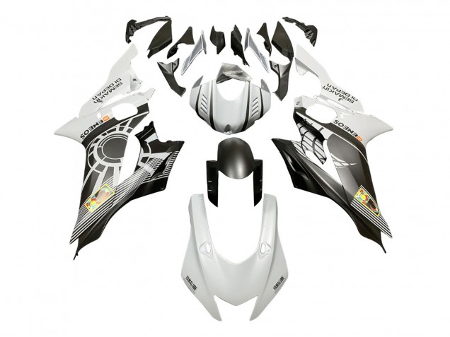 Carena Moto Yamaha YZF 600 R6 2017-2023 - Bianco Grigio Nero Opaco ENEOS Semakin Didepan