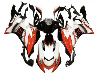 Carena Moto Yamaha YZF 600 R6 2017-2023 - Bianco Rosso Nero Squalo