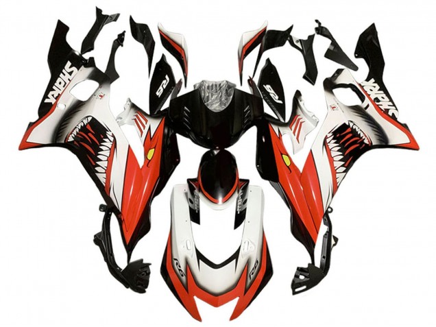 Carena Moto Yamaha YZF 600 R6 2017-2023 - Bianco Rosso Nero Squalo