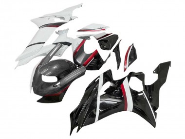 Carena Moto Yamaha YZF 600 R6 2017-2023 - Bianco Rosso Nero Lucido Fibra di Carbonio Stile