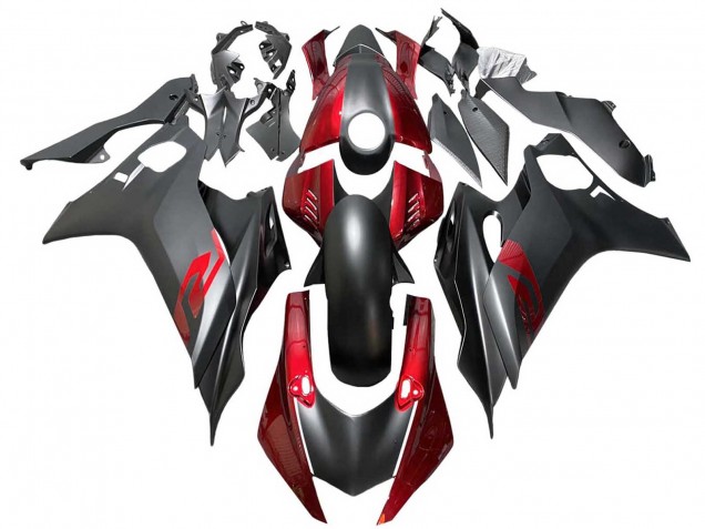 Carena Moto Yamaha YZF 600 R6 2017-2023 - Rosso Nero Opaco
