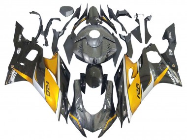 Carena Moto Yamaha YZF 600 R6 2017-2023 - Oro Nero Fibra di Carbonio