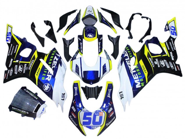 Carena Moto Yamaha YZF 600 R6 2017-2023 - Bianco Giallo Blu