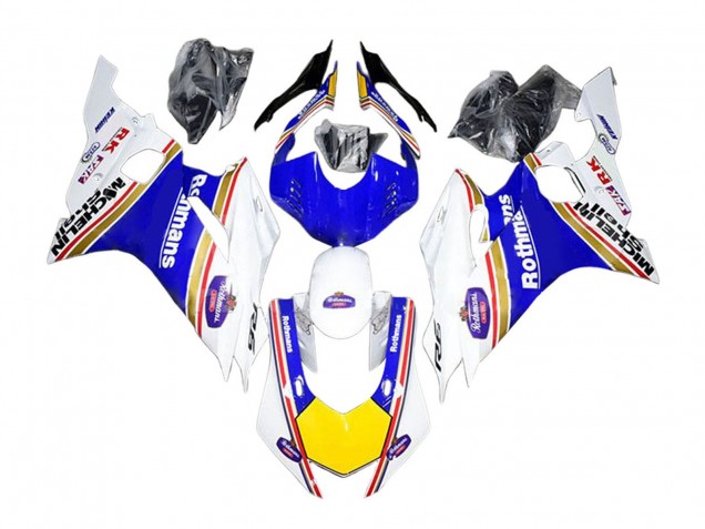Carena Moto Yamaha YZF 600 R6 2017-2023 - Bianco Blu Giallo Rothmans