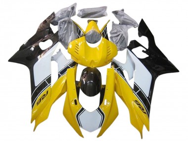 Carena Moto Yamaha YZF 600 R6 2017-2023 - Bianco Giallo Nero Lucido