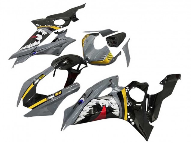 Carena Moto Yamaha YZF 600 R6 2017-2023 - Grigio Giallo Nero Lucido Squalo