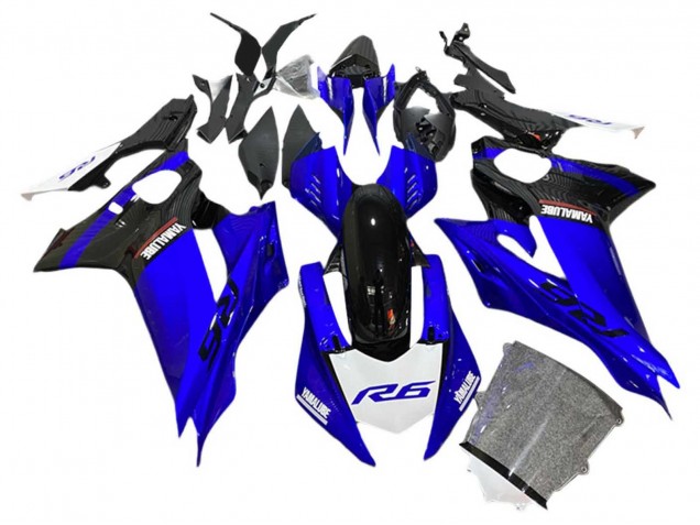 Carena Moto Yamaha YZF 600 R6 2017-2023 - Blu Nero Bianco
