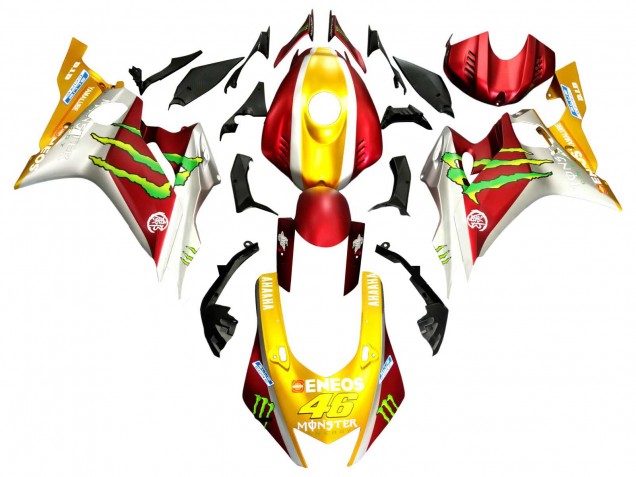 Carena Moto Yamaha YZF 600 R6 2017-2023 - Oro Rosso Verde Mostro