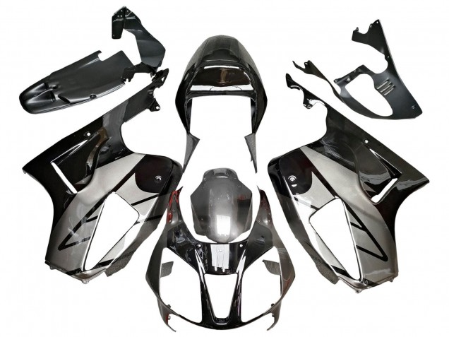 Carena Moto Honda VTR1000 2000-2006 - Argento Nero Lucido