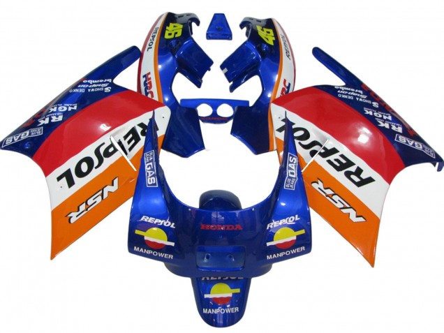 Carena Moto Honda NSR250R 1988-1989 - Arancia Bianco Rosso Blu Repsol