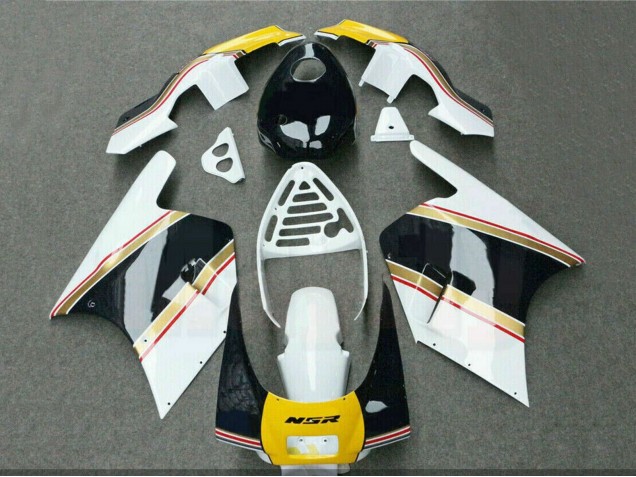 Carena Moto Honda NSR250R 1988-1989 - Bianco Giallo Oro Nero Lucido