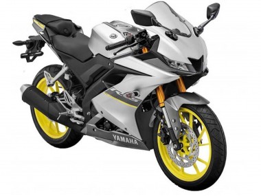 Carena Moto Yamaha YZF R15 2018-2024 - Argento Opaco Giallo