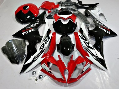 Carena Moto Yamaha YZF 600 R6 2008-2016 - Bianco Rosso Nero Lucido Motul Michelin