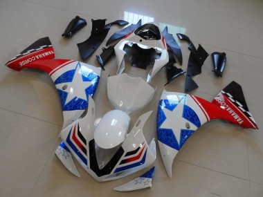 Carena Moto Yamaha YZF R1 2009-2011 - Bianco Blu Rosso Nero Ducati Stella Stile