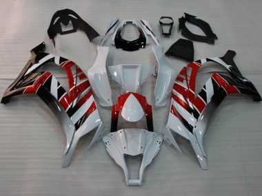 Carena Moto Kawasaki ZX10R 2011-2015 - Bianco Rosso Nero Banda