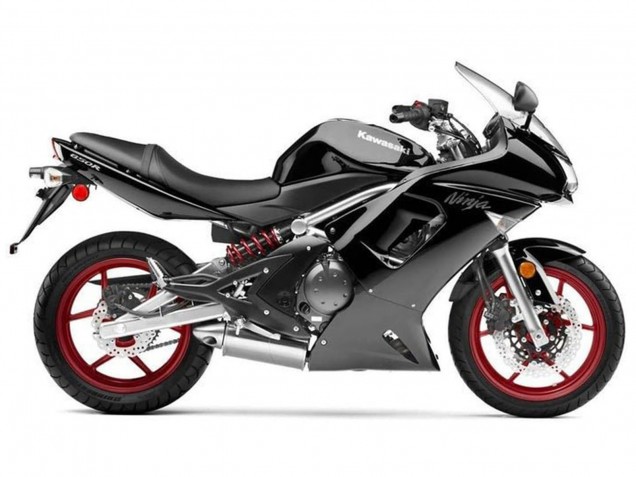 Carena Moto Kawasaki Ninja 650 EX650 2006-2008 - Nero Lucido Nero Opaco