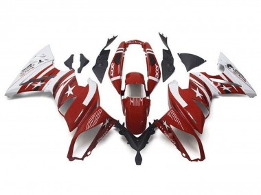 Carena Moto Kawasaki Ninja 650 EX650 2009-2011 - Rosso Bianco Stella Acer