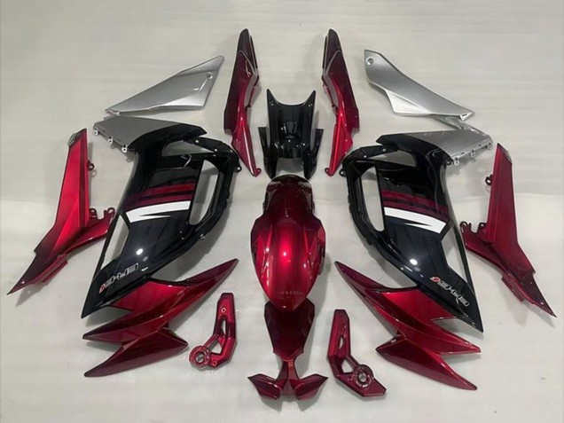 Carena Moto Kawasaki Ninja 650 EX650 2020-2025 - Rosso Argento Bianco Nero