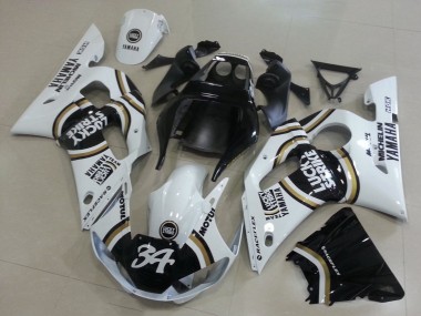Carena Moto Yamaha YZF R6 1998-2002 - Bianco Nero Motul Lucky Strike 34