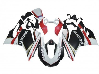 Carena Moto Ducati Panigale 1199 2011-2014 - Bianco Rosso Nero Opaco