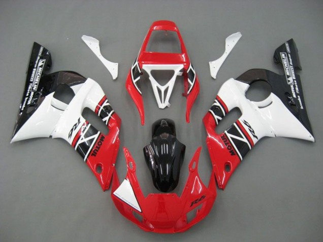 Carena Moto Yamaha YZF R6 1998-2002 - Bianco Rosso Nero Lucido