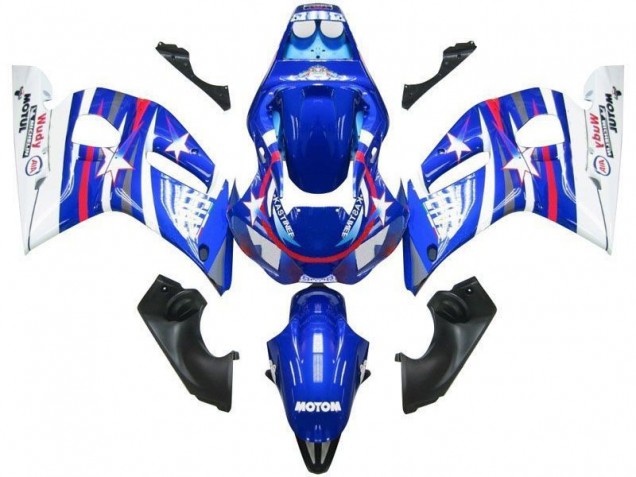 Carena Moto Yamaha YZF R6 1998-2002 - Bianco Blu Rosso Fiat Motul
