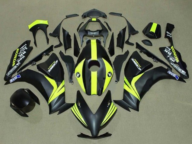 Carena Moto Honda CBR1000RR 2012-2016 - Nero Opaco Giallo Banda