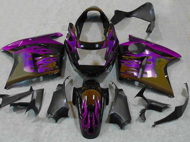 Carena Moto Honda CBR1100XX Blackbird 1996-2007 - Nero Lucido Viola Fiamma