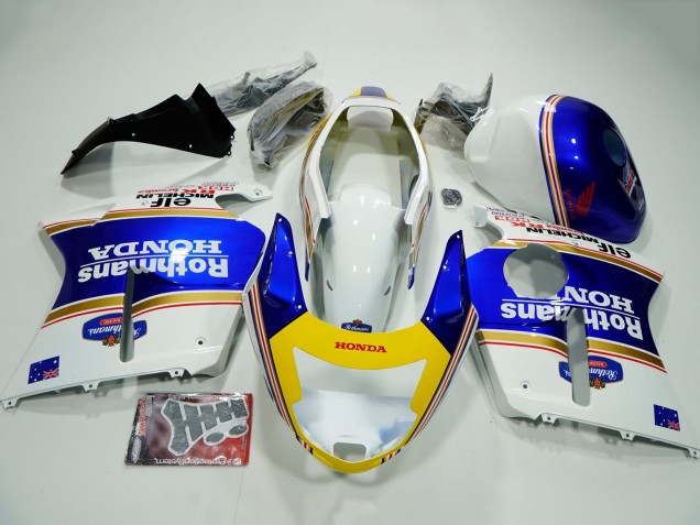 Carena Moto Honda CBR1100XX Blackbird 1996-2007 - Bianco Blu Giallo Rothmans