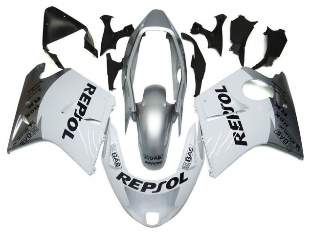 Carena Moto Honda CBR1100XX Blackbird 1996-2007 - Argento Bianco Grigio Nero Repsol