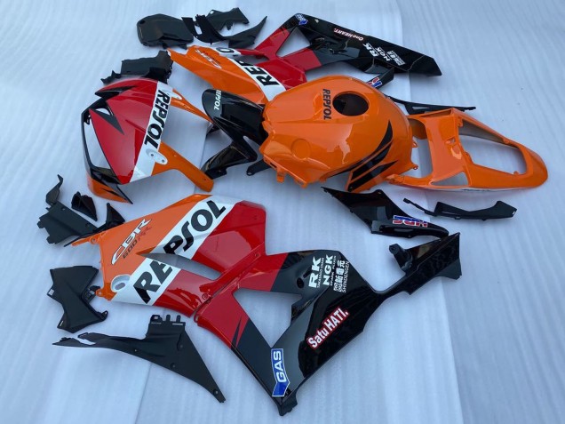 Carena Moto Honda CBR600RR 2013-2023 - Arancia Bianco Rosso Nero Lucido Repsol