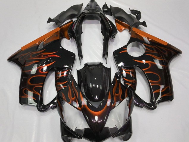 Carena Moto Honda CBR600 F4i 2004-2007 - Nero Lucido Arancia Fiamma
