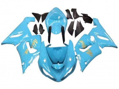 Carena Moto Kawasaki ZX6R 2005-2006 - Azzurro Chiaro Oro