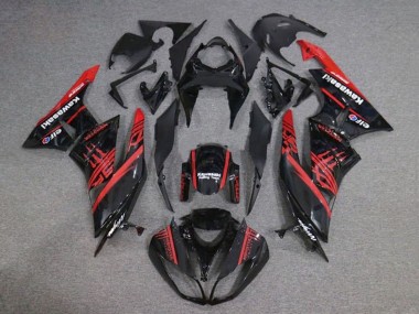 Carena Moto Kawasaki ZX6R 2009-2012 - Nero Lucido Rosso Mostro