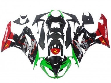 Carena Moto Kawasaki ZX6R 2009-2012 - Verde Nero Lucido Rosso