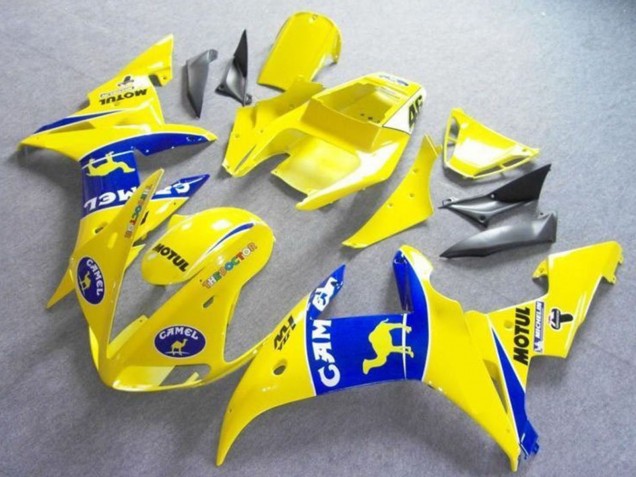 Carena Moto Yamaha YZF R6 2003-2004 - Giallo Blu Cammello Motul