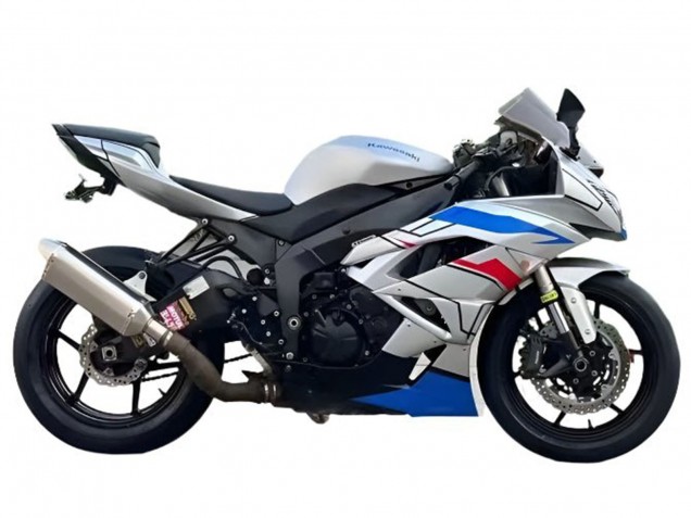Carena Moto Kawasaki ZX6R 2009-2012 - Bianco Blu Rosso Nero